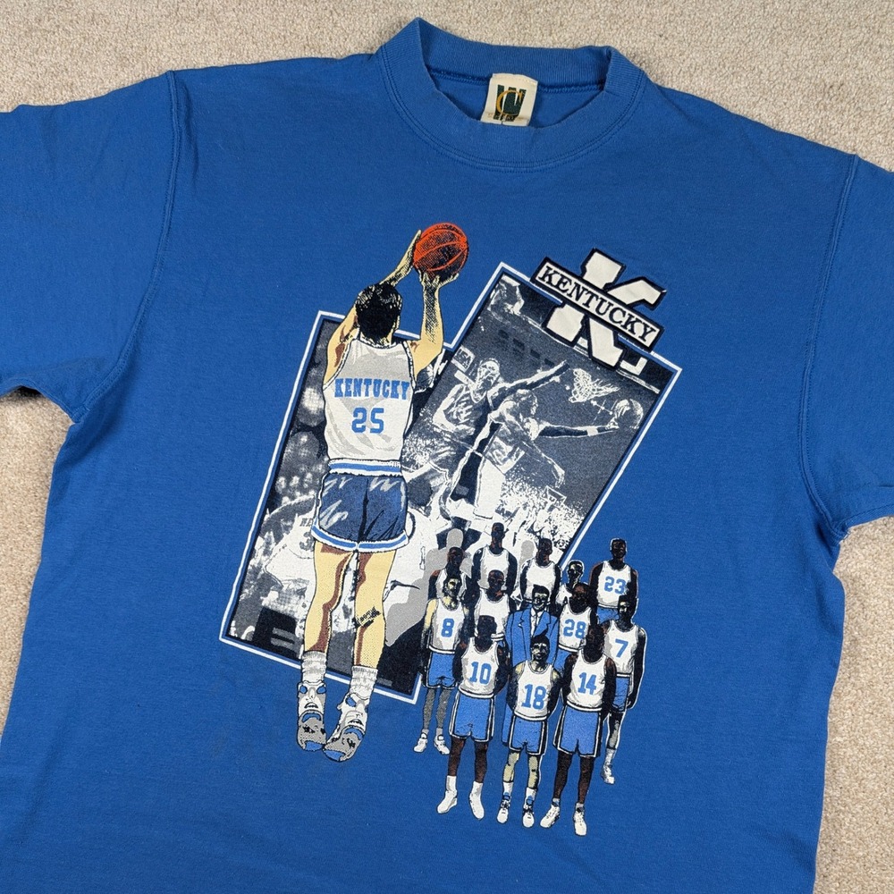 Kentucky Wildcats Shirt Mens Large CW Classics Single Stitch 90s Made in USA‎